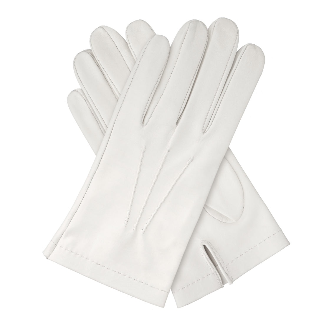 Classic white leather gloves