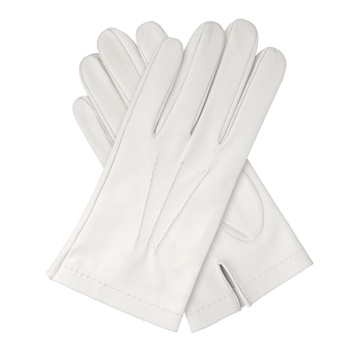 Classic white leather gloves