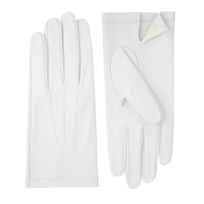 Guantes blancos de piel clásicos