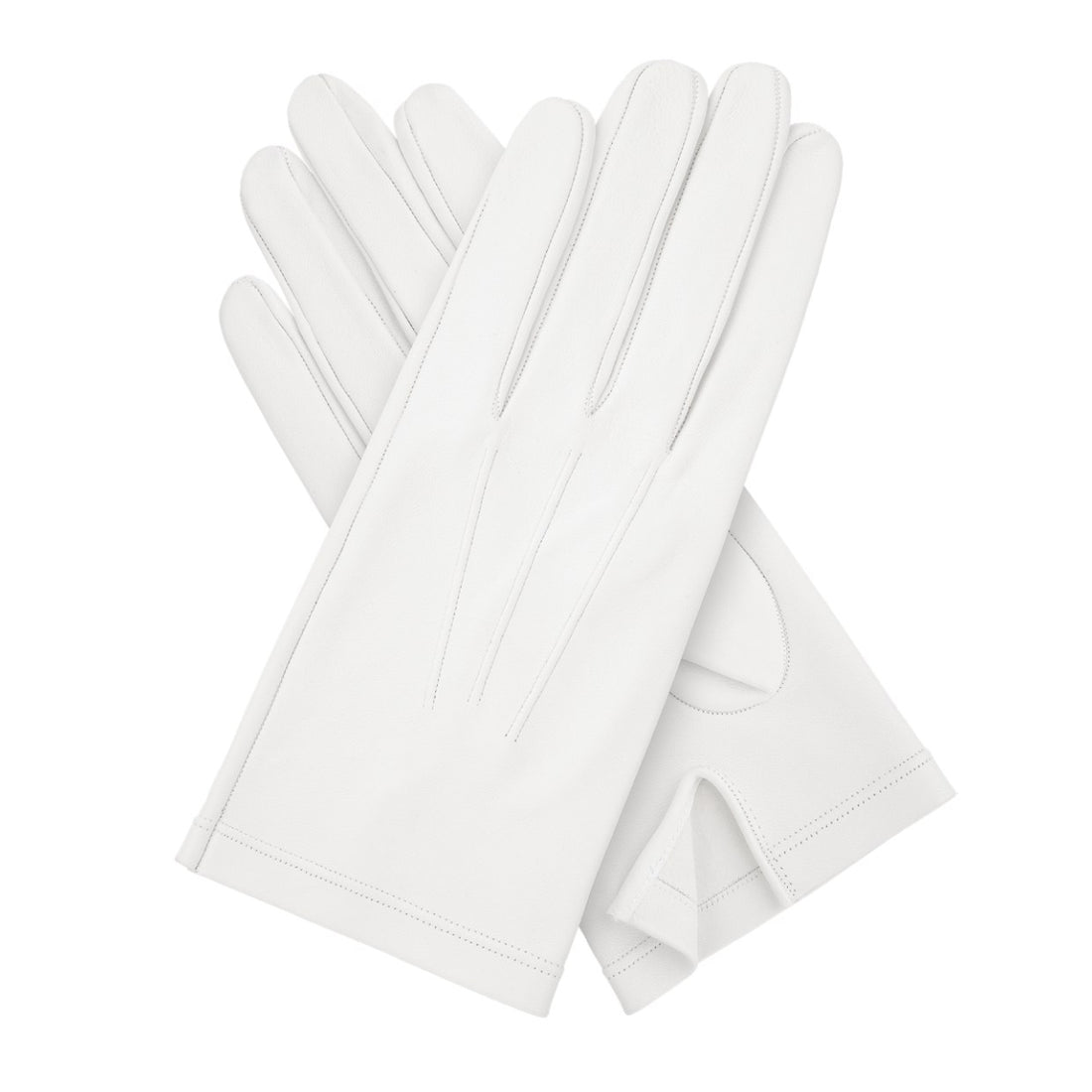 Guantes blancos de piel clásicos