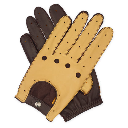 Guantes de conducir bicolor